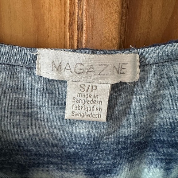 Magazine Blue Off Shoulder Top  - Small - Picture 4 of 6